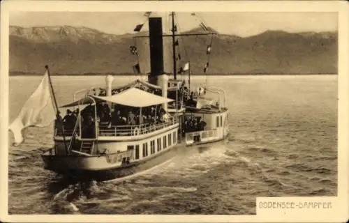 Ak Bodensee, Dampfer
