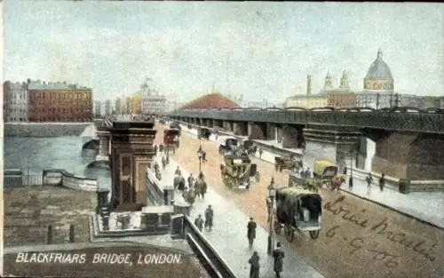 PC London City England, Blackfriars Bridge