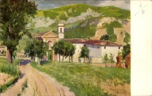 Künstler Ak Wolf Ferrari, Teodoro, Predappio Emilia Romagna, La Chiesa di S. Cassiano