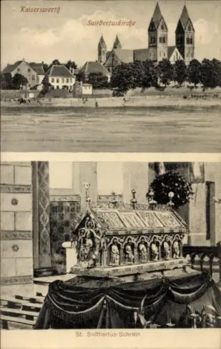 Ak Kaiserswerth Düsseldorf am Rhein, Suitbertusschrein, St. Suitbertus Kirche