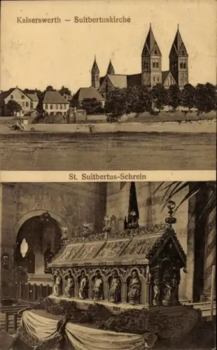 Ak Kaiserswerth Düsseldorf am Rhein, Suitbertuskirche, St. Suitbertus-Schrein