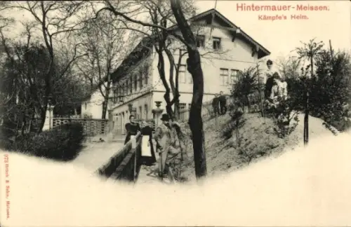 Ak Hintermauer Meißen an der Elbe, Kämpfe's Heim