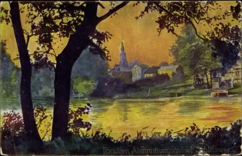 Ak Tønder Tondern Dänemark, Abstimmungsgebiet Schleswig, Blick auf den Ort