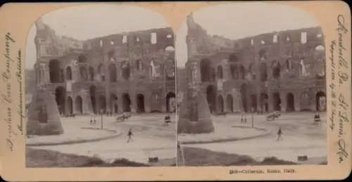 Stereo Foto Roma Rom Lazio, Colosseum, Keystone View Company
