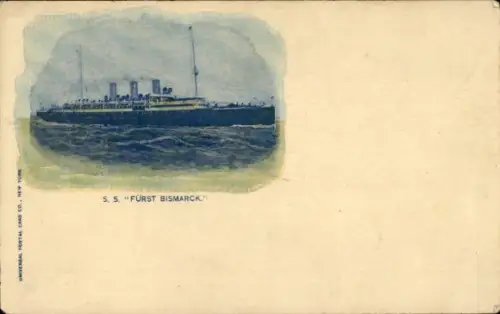 Ak Dampfschiff SS Fürst Bismarck, HAPAG