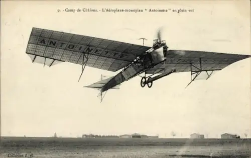Ak Camp de Chalons, Flugzeug Monoplan Antoinette