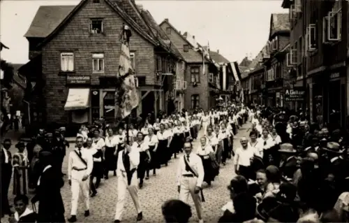 Foto Ak Goslar am Harz, 18. Kreisturnfest 1924, Festzug, MTV Lüneburg