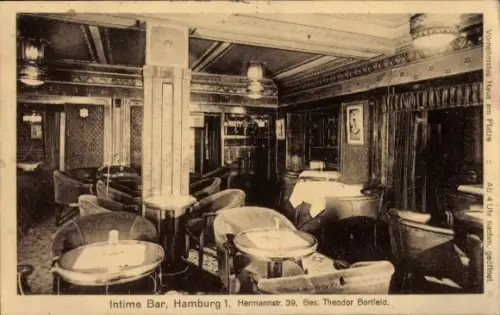 Ak Hamburg, Intime Bar, Hermannstraße 39, Bes. Theodor Bortfeld