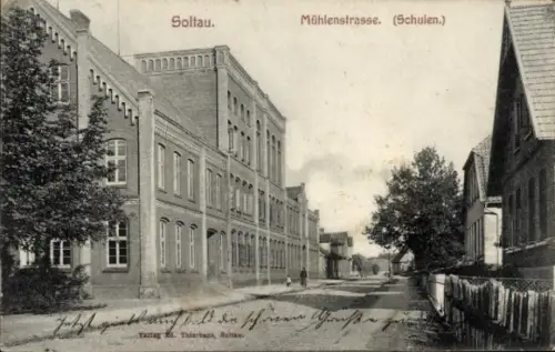 Ak Soltau Lüneburger Heide Niedersachsen, Mühlenstraße, Schulen