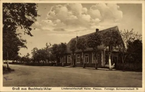 Ak Buchholz an der Aller, Lindenwirtschaft Heinr. Plesse