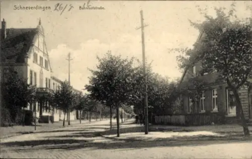 Ak Schneverdingen in der Lüneburger Heide, Bahnhofstraße