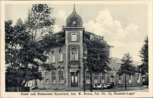 Ak Munster im Heidekreis, Munsterlager, Hotel und Restaurant Kaiserhof, Inh. W. Kruse
