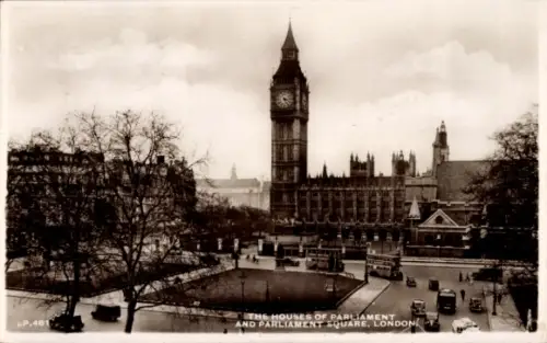 Ak Westminster London City, Big Ben, Houses of Parliament,  , 1949