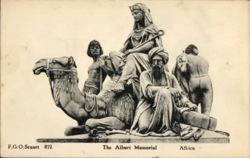 Ak Kensington London England, Afrikanischer teil des Albert Memorials in den Kensington Gardens