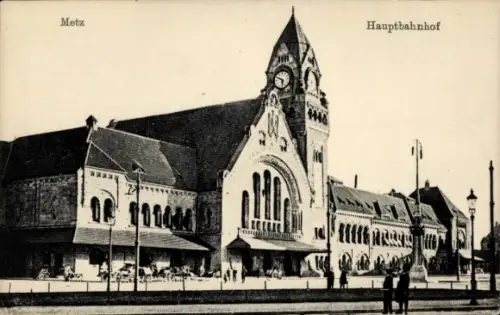 Ak Metz Moselle Lothringen, Ansicht vom Hauptbahnhof, La Gare