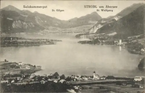 Ak Strobl in Salzburg, Salzkammergut, St. Gilgen, Strobl am Abersee, St. Wolfgang