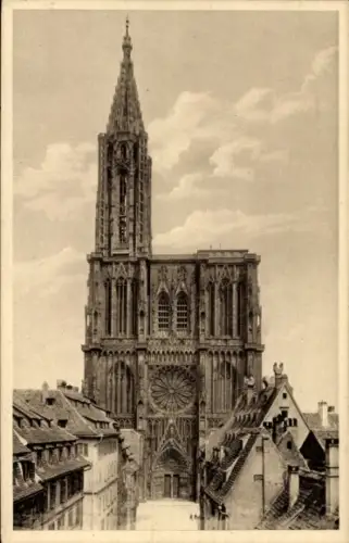 Ak Strasbourg Straßburg Elsass Bas Rhin, Strassburger Münster, Westfront, Kunstverlag Emil Hartma