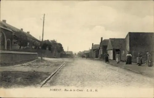 Ak Forest Frankreich, Rue de la Croix