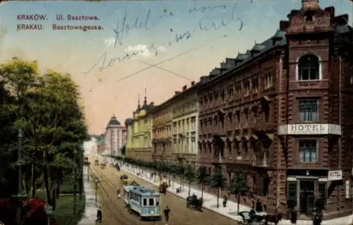 Ak Kraków Krakau Polen, Basztowagasse