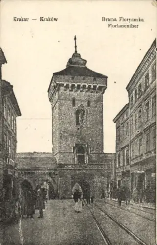 Ak Kraków Krakau Polen, Florianentor