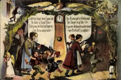 Künstler Ak Köselitz, Rud., Dr Weihnachts Heiligohmd, Erzgebirgische Weihnachtsstimmungsbilder 7