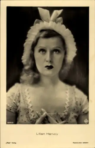 Ak Schauspielerin Lilian Harvey, Portrait, Hut