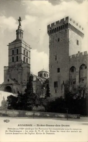 Ak Avignon Vaucluse,  Notre-Dame-des-Doms,  Kirche, Charlemagne, Sarrasins