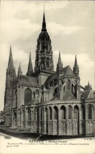 Ak Bayeux Calvados, Notre Dame, Kathedrale