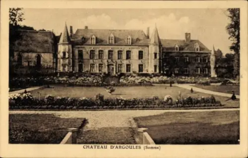 Ak Argoules Somme, Schlossgarten