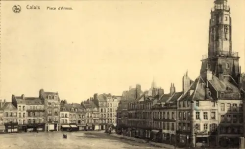 Ak Calais Pas de Calais, Exerzierplatz