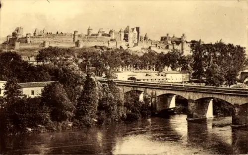 Ak Carcassonne Aude, Gesamtansicht