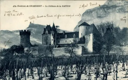 Ak La Bathie Savoie, das Schloß