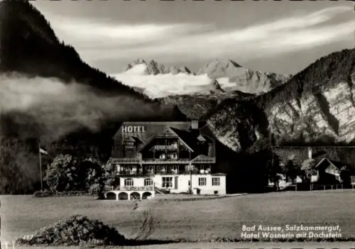 Ak Bad Aussee Steiermark, Hotel Wasnerin,  Salzkammergut, Dachstein, Landschaft