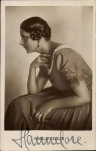 Ak Schauspielerin Hannelore Ziegler, Portrait, Autogramm