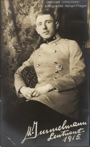 Ak Jagdflieger Oberleutnant Max Immelmann, Portrait, Sanke 340
