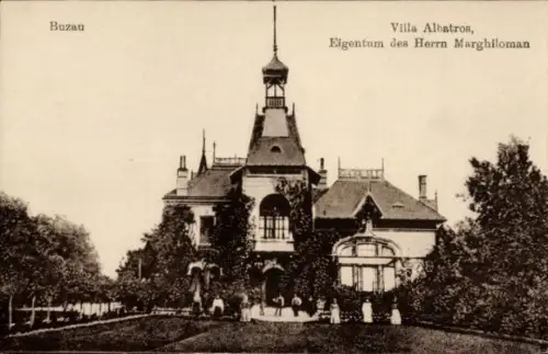 Ak Buzău Busäu Rumänien, Villa Albatros, Eigentum des Herrn Marghiloman