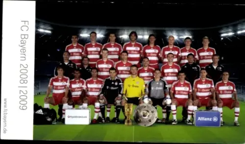 Autogrammkarte FC Bayern 2008-2009, Autogramme