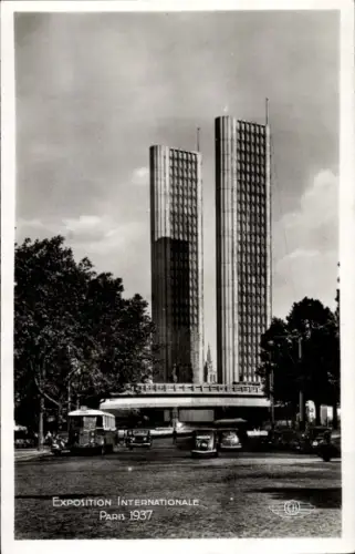 Ak Weltausstellung in Paris 1937, Zwei Hochhäuser