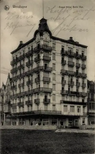 Ak Wenduine Wenduyne De Haan Westflandern, Grand Hotel Belle Vue,  , Feldpost