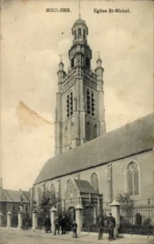 Ak Roeselare Roeselaere Rousselare Roulers Westflandern, St-Michel Kirche