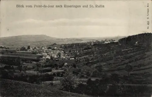 Ak Rozérieulles Roseringen Lothringen Moselle, Blick vom Point du Jour, St. Ruffin