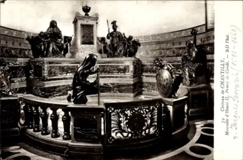 CPA Chantilly Oise, Chateau, Mausolée d'Henri II, Prince de Condé