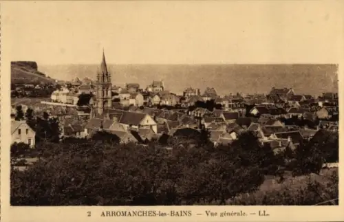 Ak Arromanches les Bains Calvados, Gesamtansicht