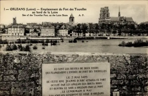 Ak Orléans Loiret,  Fort des Tourelles, Loire, Jeanne d'Arc, 7. Mai 1429