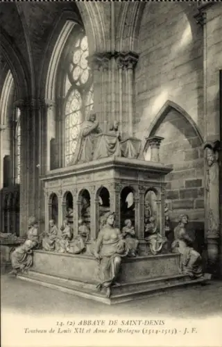 Ak Ile Saint Denis Seine Saint Denis, Grabmal Ludwigs XII. und Anna von der Bretagne