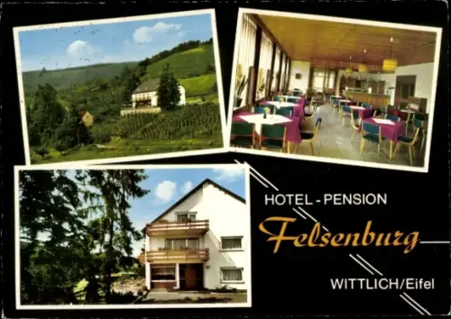 Ak Wittlich in der Eifel, Hotel Felsenburg