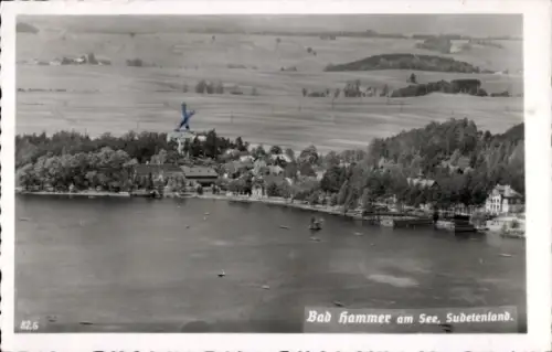 Ak Hamr na Jezeře Hammer am See Region Reichenberg, Luftbild