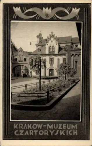 Ak Kraków Krakau Polen, Krakow-Museum Czartoryskich,  Architektur, Schwarz-Weiß-Foto