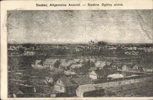 Ak Siedlce Siedlec Polen,  allgemeine Ansicht, Häuser, Landschaft