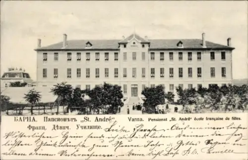 Ak Warna Varna Bulgarien, Pensionat St. André, französische Mädchenschule, Varna